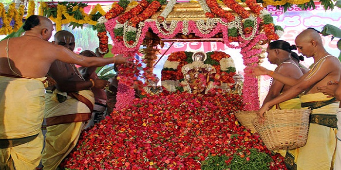 Lord Balaji with Flowers